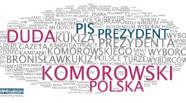 Komorowski dynamicznie przez drugą turą LIFESTYLE, Media - To chmura wyrazów najczęściej występujących na pierwszych stronach dzienników ogólnopolskich.