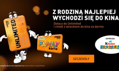 Cinema City i Kinder Niespodzianka zapraszają do programu Family Karta